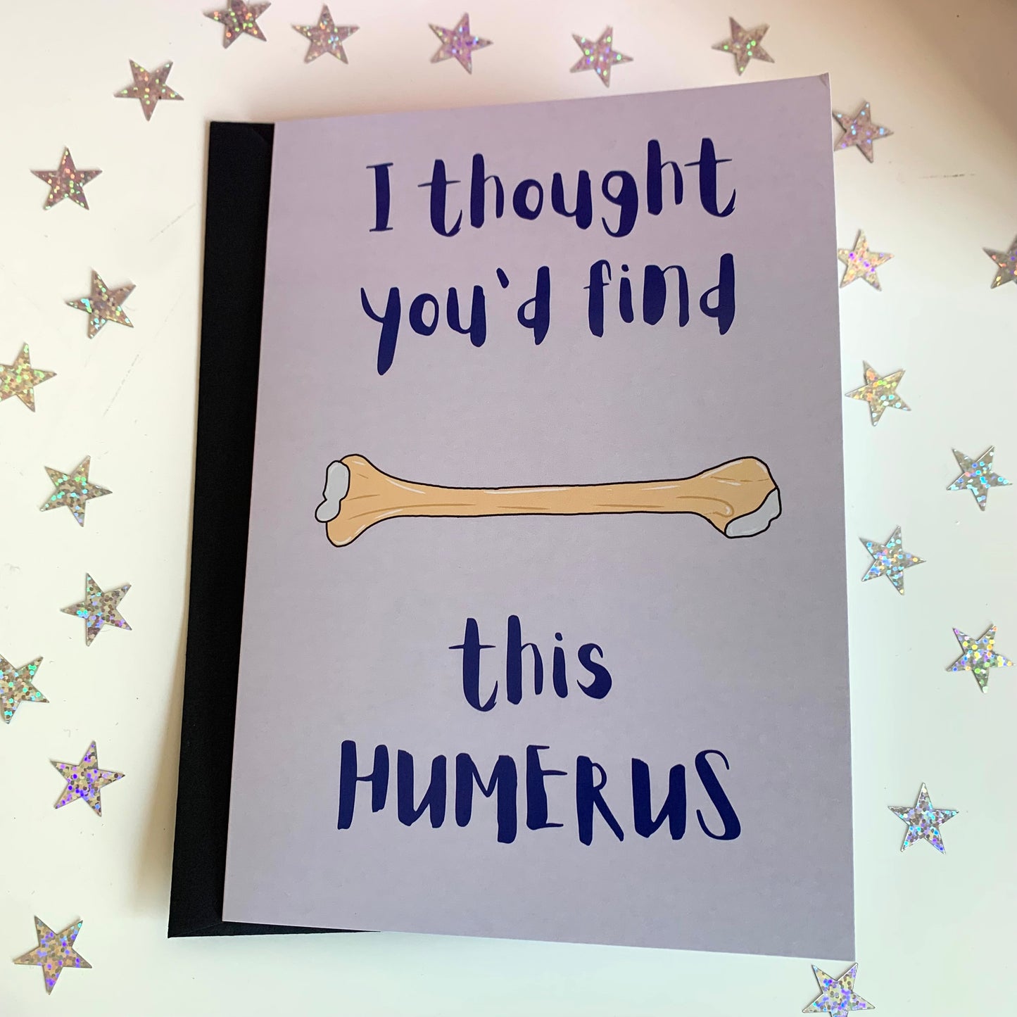 I thought you'd find this humerus bone biology greetings card