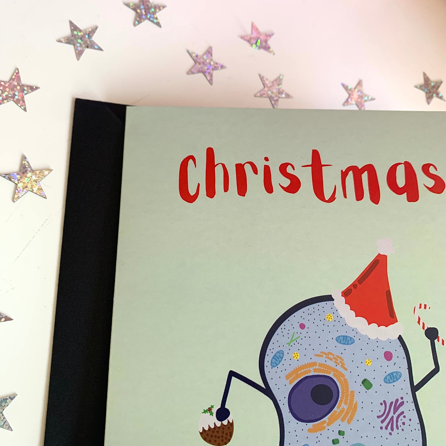 Christmas cell-ebrations microbiology science card