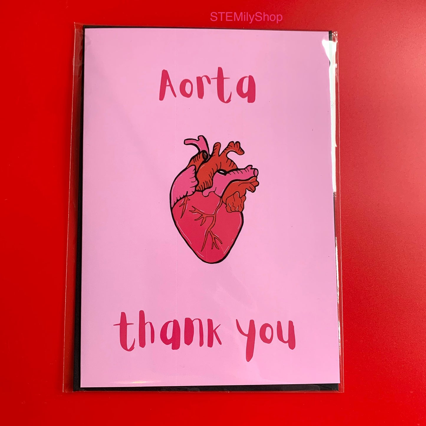 Aorta thank you heart cardiology anatomical biology science card