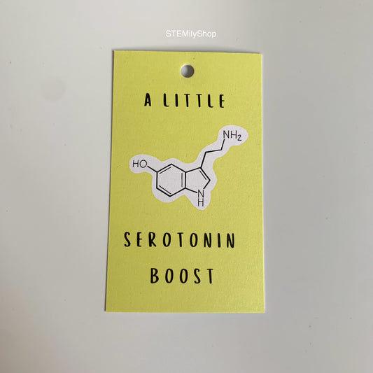 A little serotonin boost happiness gift tag