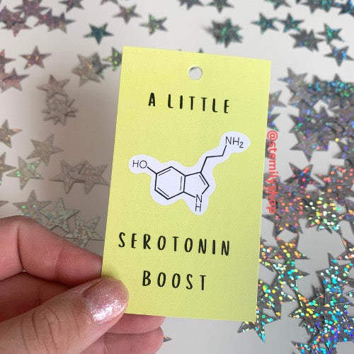 A little serotonin boost happiness gift tag