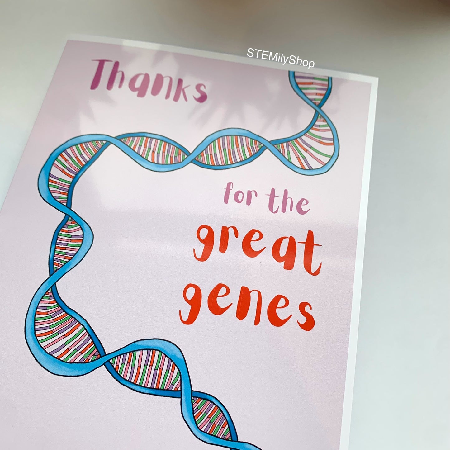 Thanks for the great genes mum DNA anatomical biology science Mother's Day card