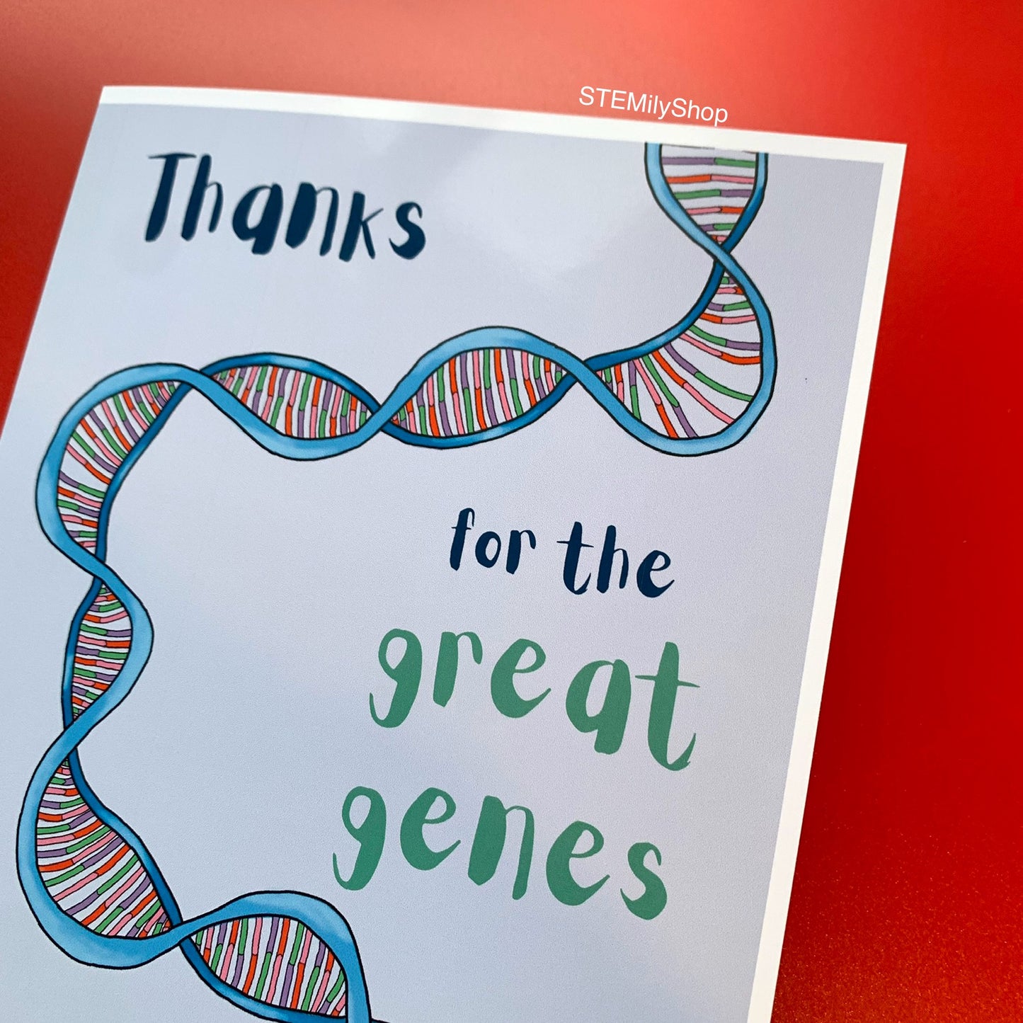 Thanks for the great genes DNA anatomical biology science Father's Day card