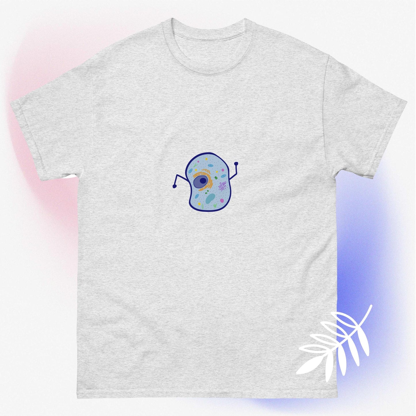 Blue science biology cell graphic design unisex t-shirt