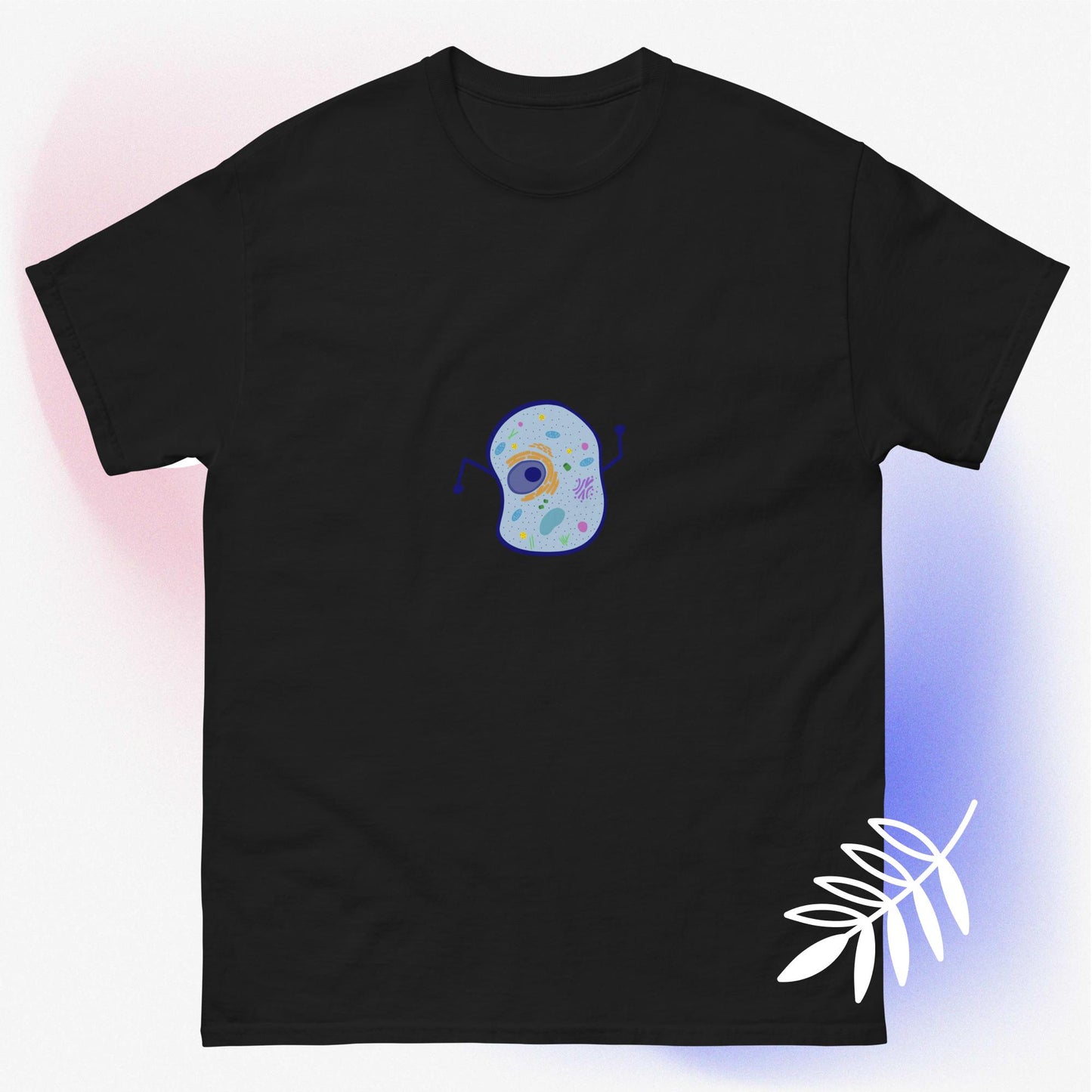 Blue science biology cell graphic design unisex t-shirt