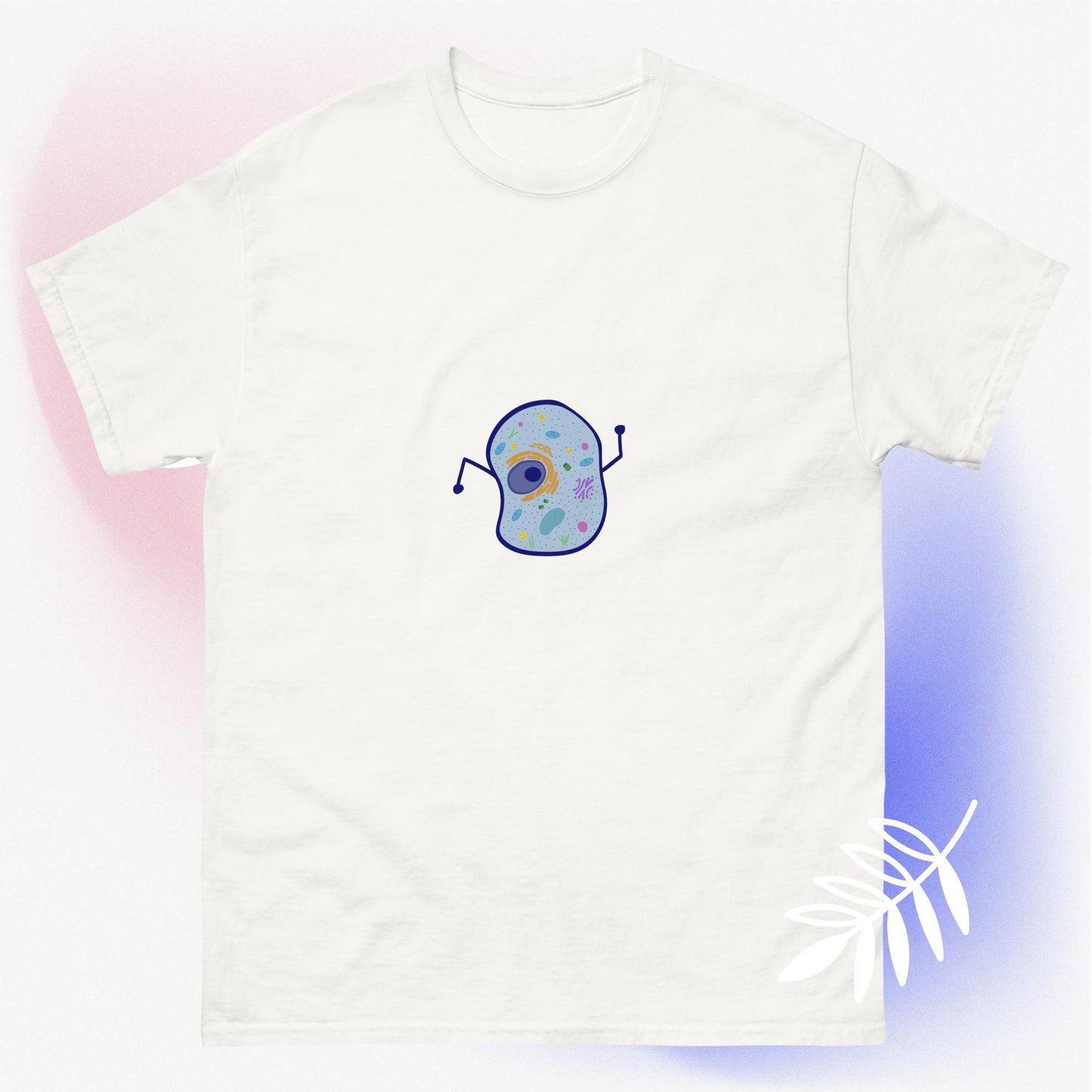 Blue science biology cell graphic design unisex t-shirt