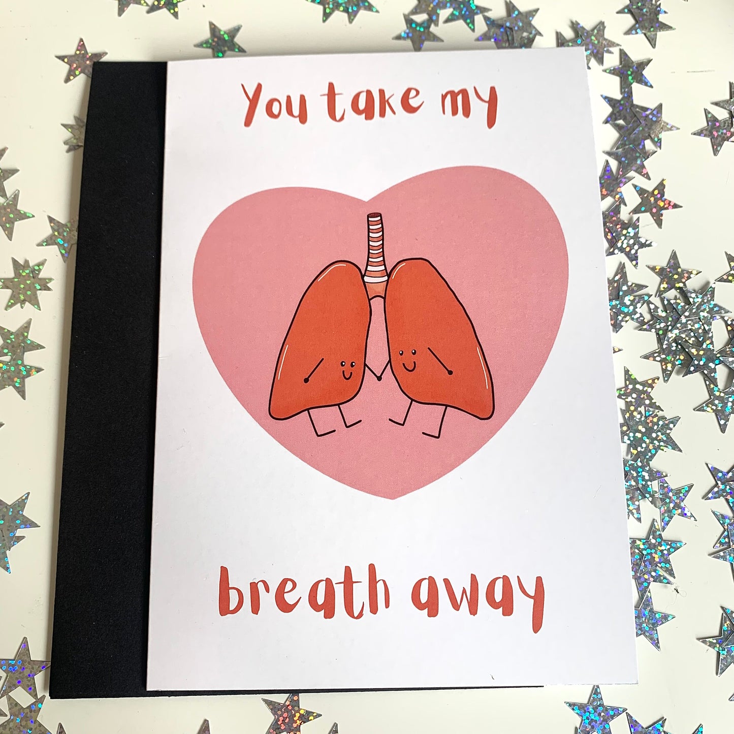 You take my breath away anatomical biology science anniversary valentines card