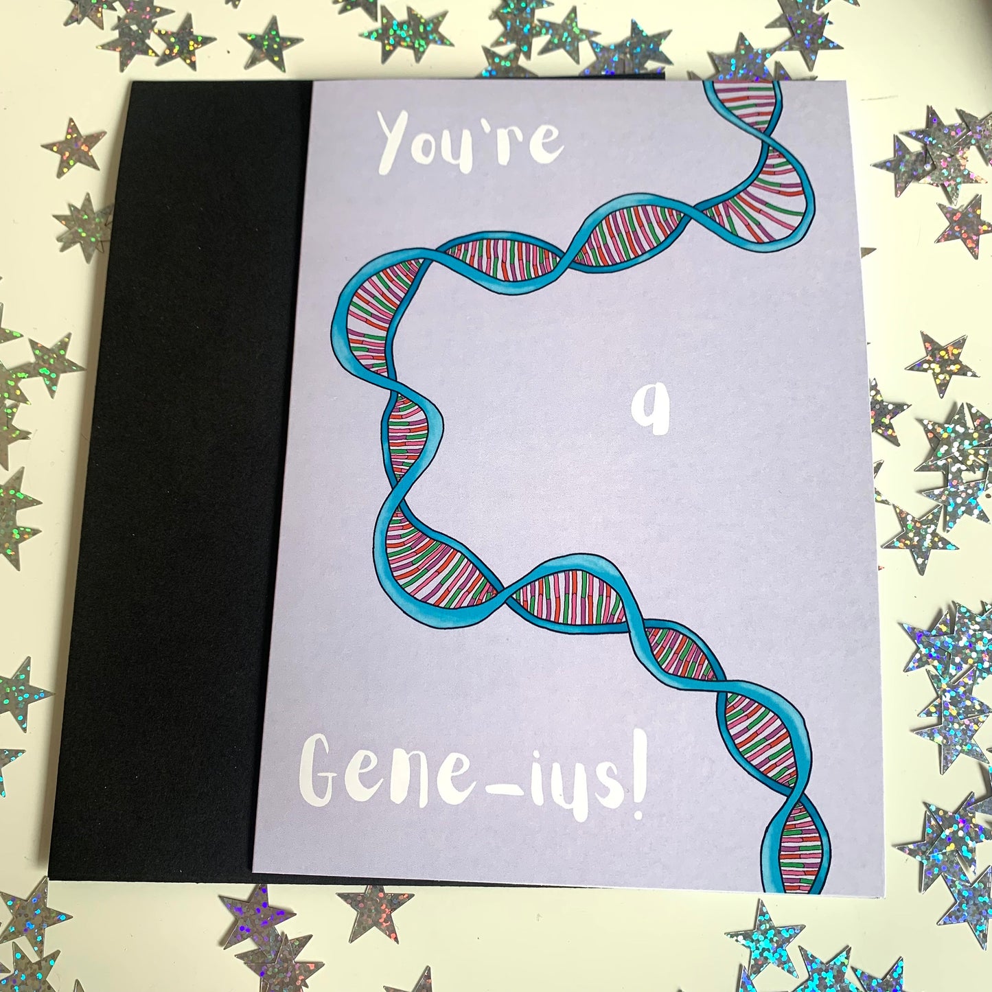 You're a gene-ius DNA gene anatomical biology science graduation congratulations card