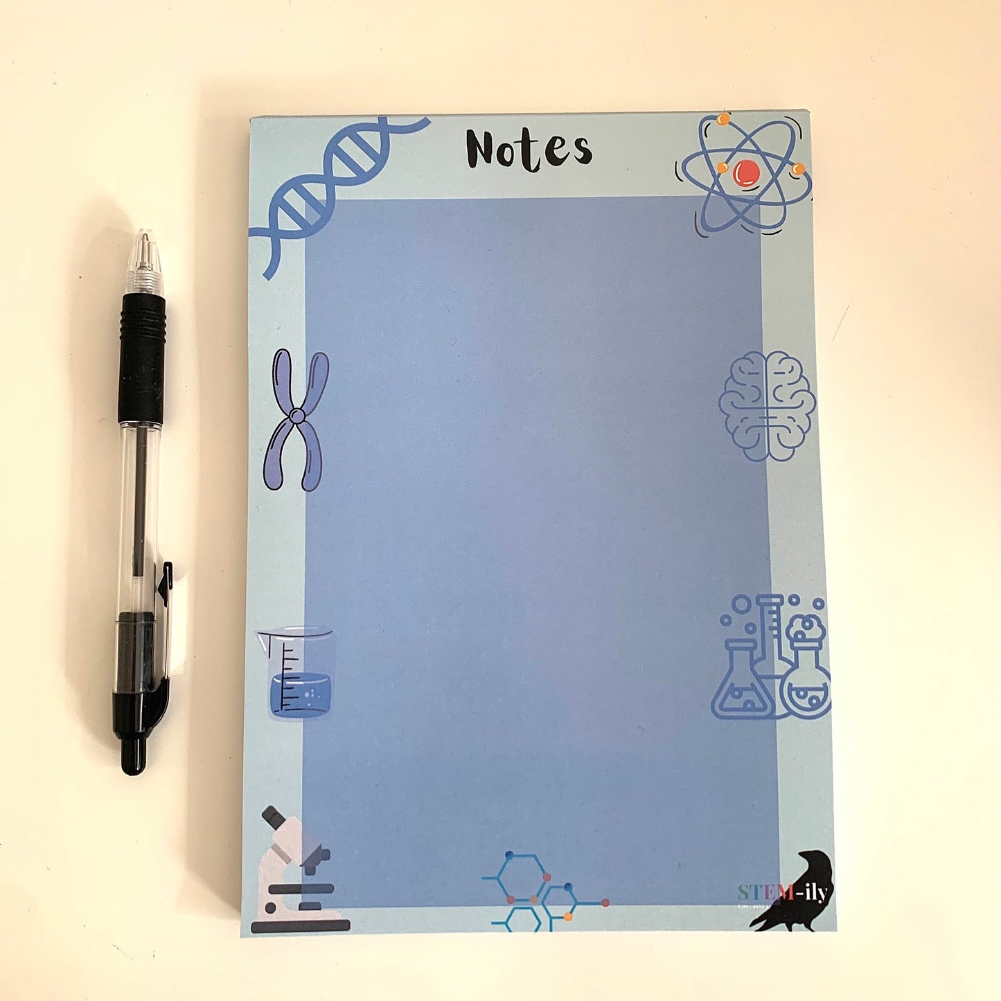 Blue science A5 notepad