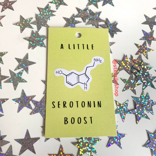 A little serotonin boost happiness gift tag