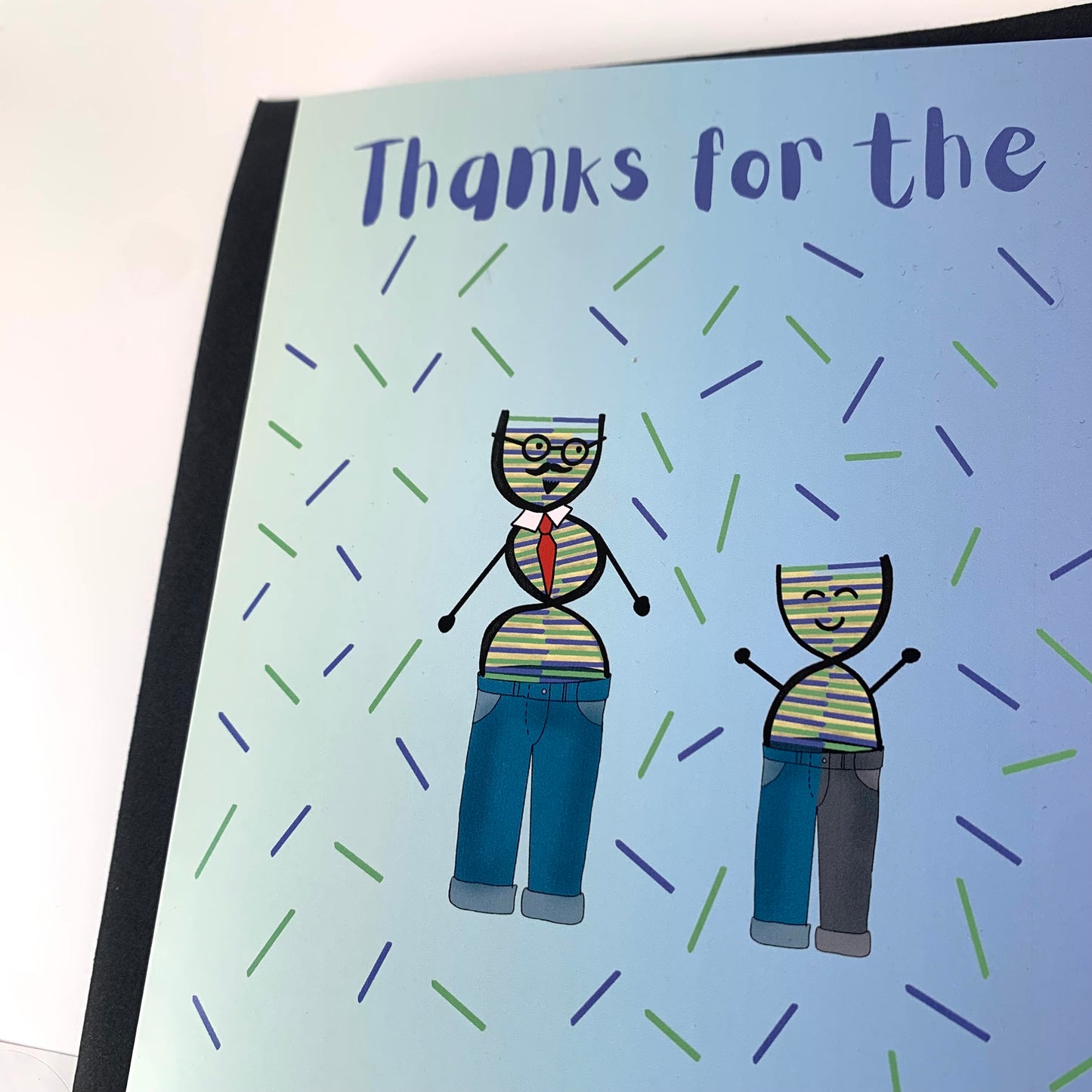 Thanks for the great genes science biology Father's Day card