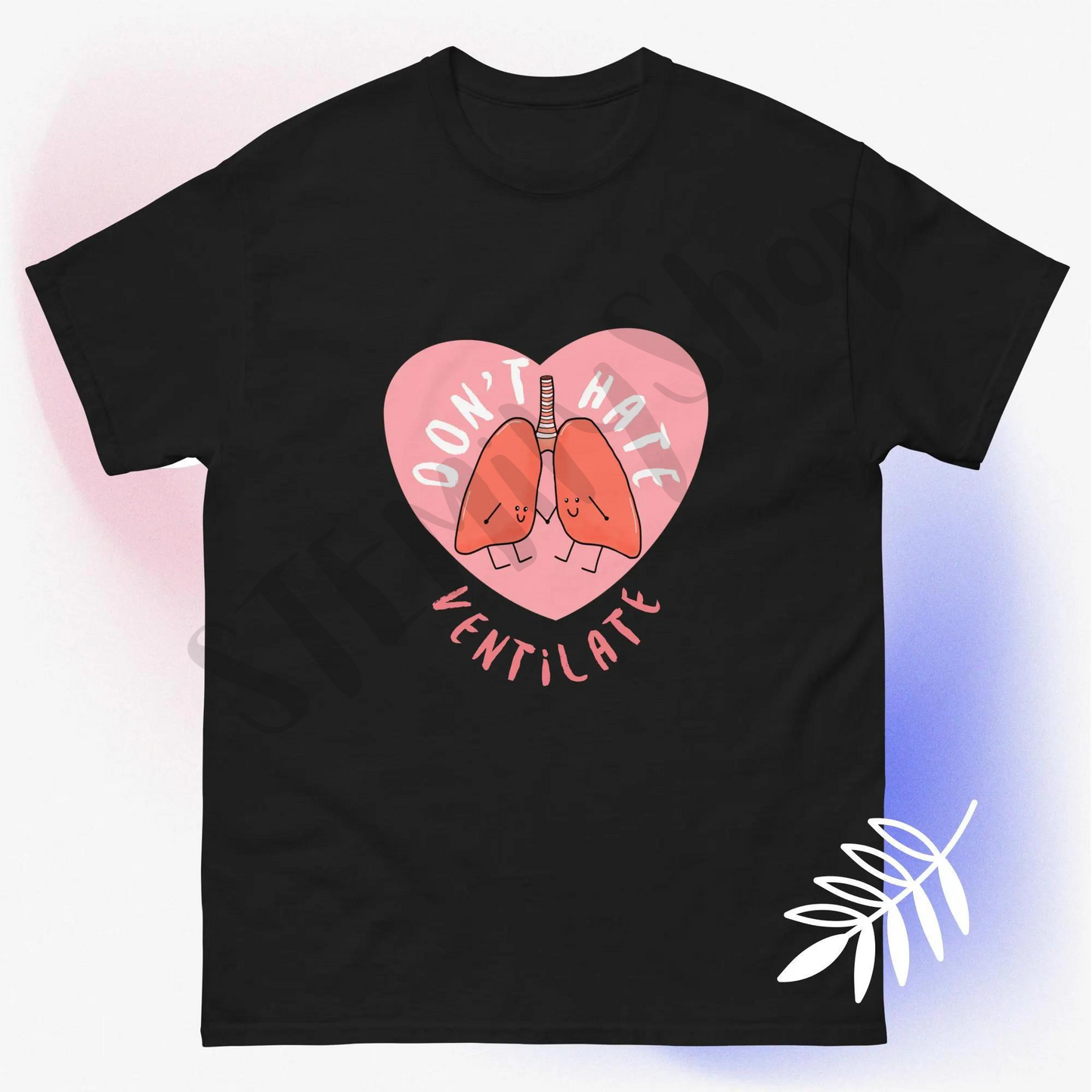 Cool quirky lung illustration pink design unisex t-shirt