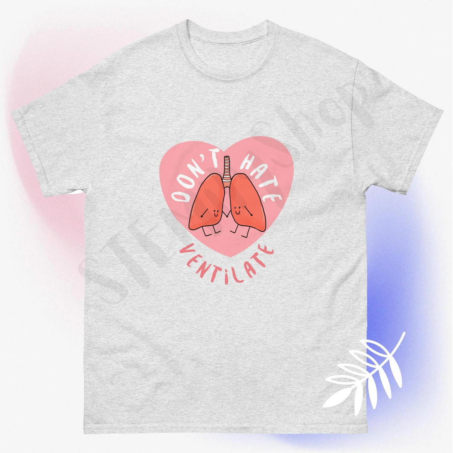 Cool quirky lung illustration pink design unisex t-shirt