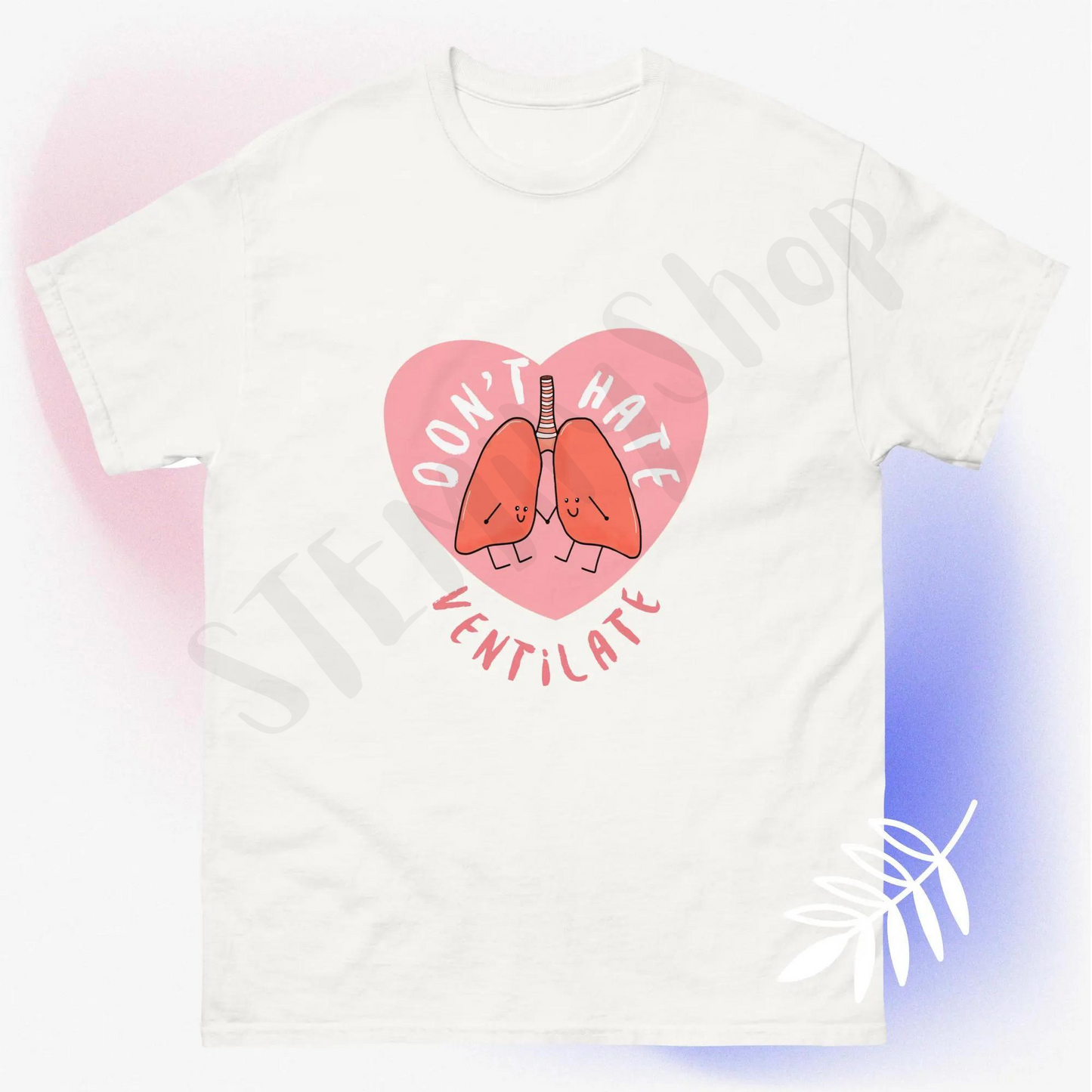 Cool quirky lung illustration pink design unisex t-shirt