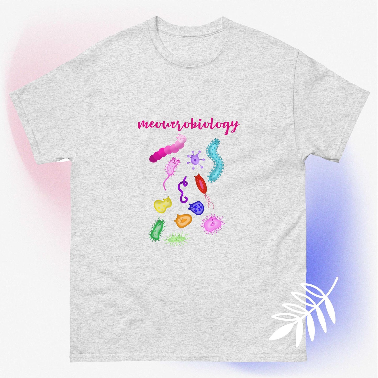 Meow-crobiology biology funny graphic science unisex t-shirt