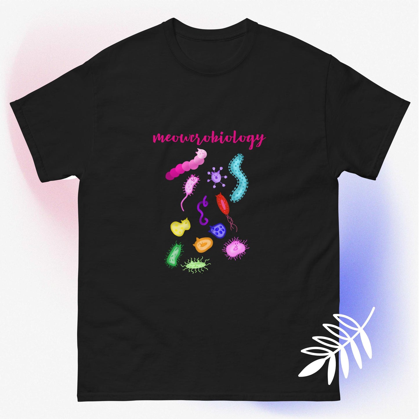 Meow-crobiology biology funny graphic science unisex t-shirt