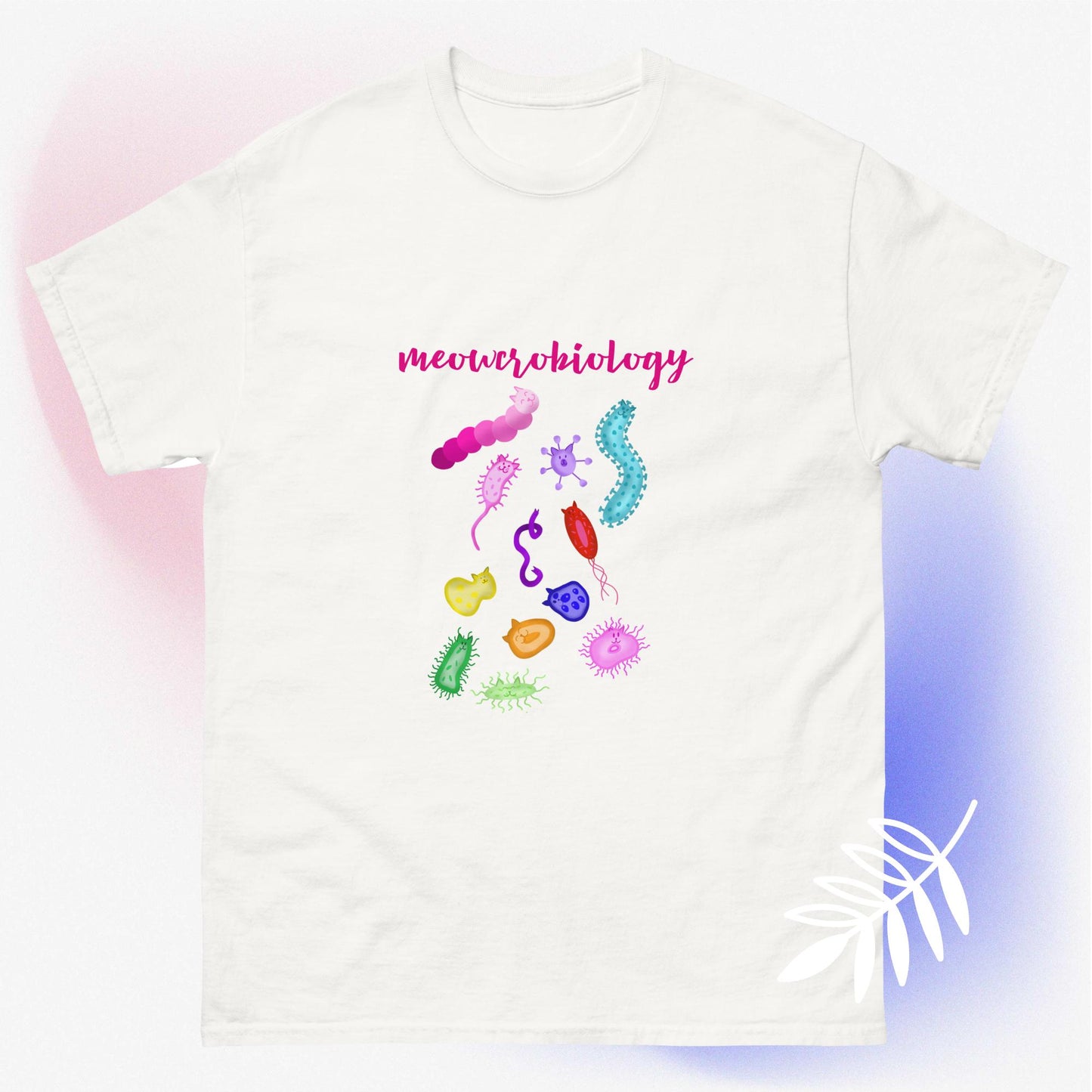 Meow-crobiology biology funny graphic science unisex t-shirt