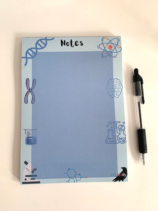 Blue science A5 notepad