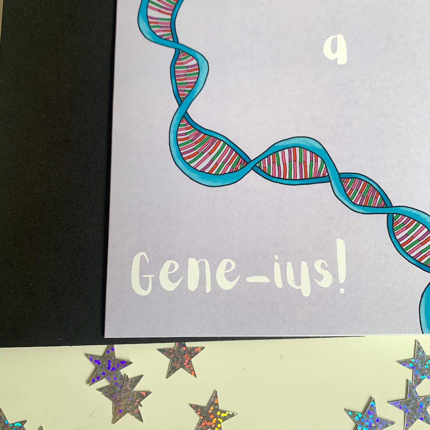 You're a gene-ius DNA gene anatomical biology science graduation congratulations card